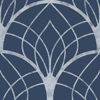 Art Deco Art 2 distressed navy wallpaper
