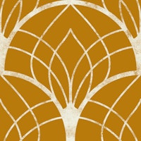 Art Deco Art 2 distressed ochre wallpaper