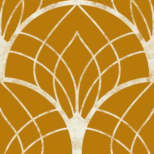 Art Deco Art 2 distressed ochre