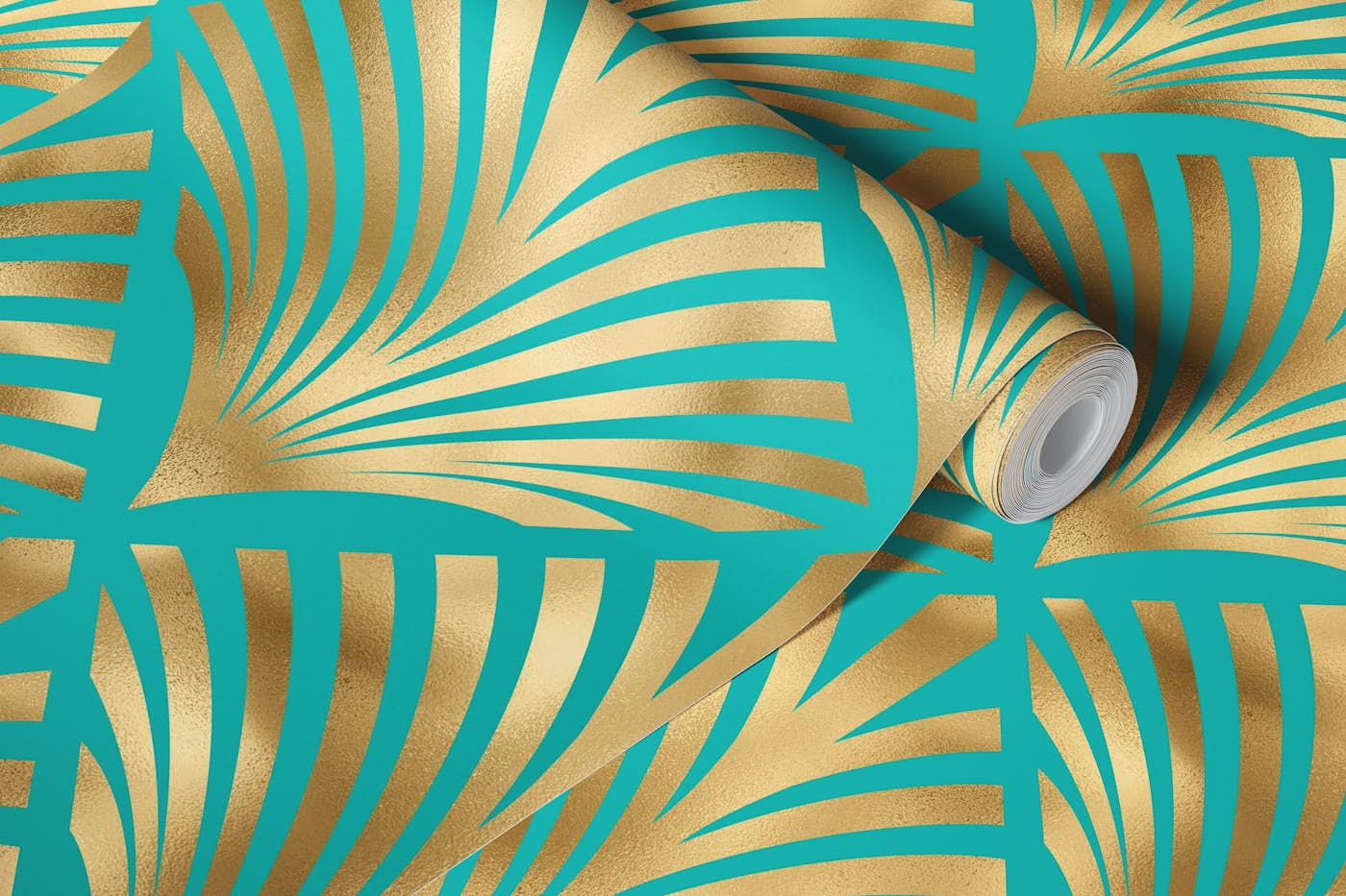 Art Deco Art 4 turquoise wallpaper roll