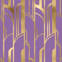 Art Deco Art 5 gold and purple ταπετσαρία
