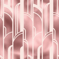 Art Deco Art 5 pink and metallic pink behang