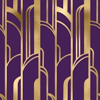 Art Deco Art 5 gold and dark purple ταπετσαρία