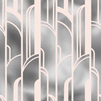 Art Deco Art 5 pink and silver behang