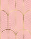 Art Deco Art 6 gold and pink