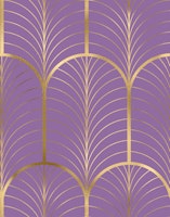 Art Deco Art 6 gold and purple tapete