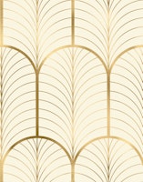 Art Deco Art 6 gold and champagne papel de parede