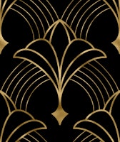 Art Deco Art 7 gold and black wallpaper