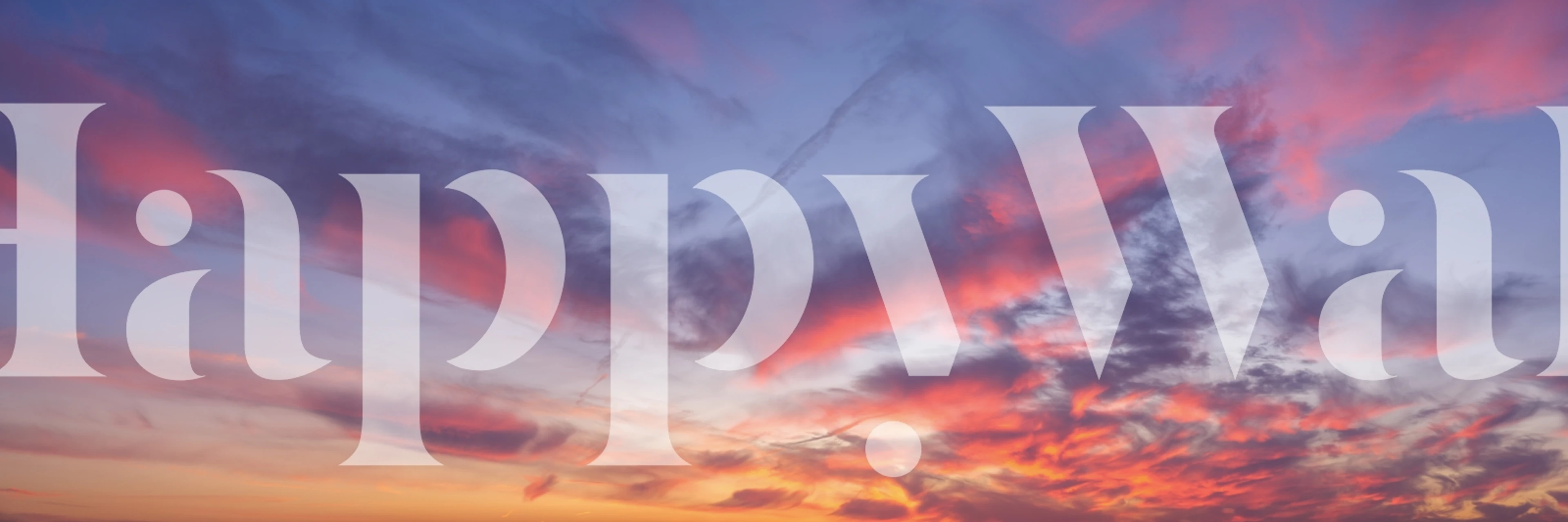 Colorful sunset wallpaper in a room