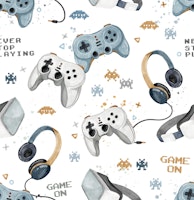 Game On - white Large tapet