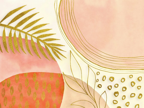 Boho Fantasy Botanical Golden Summer