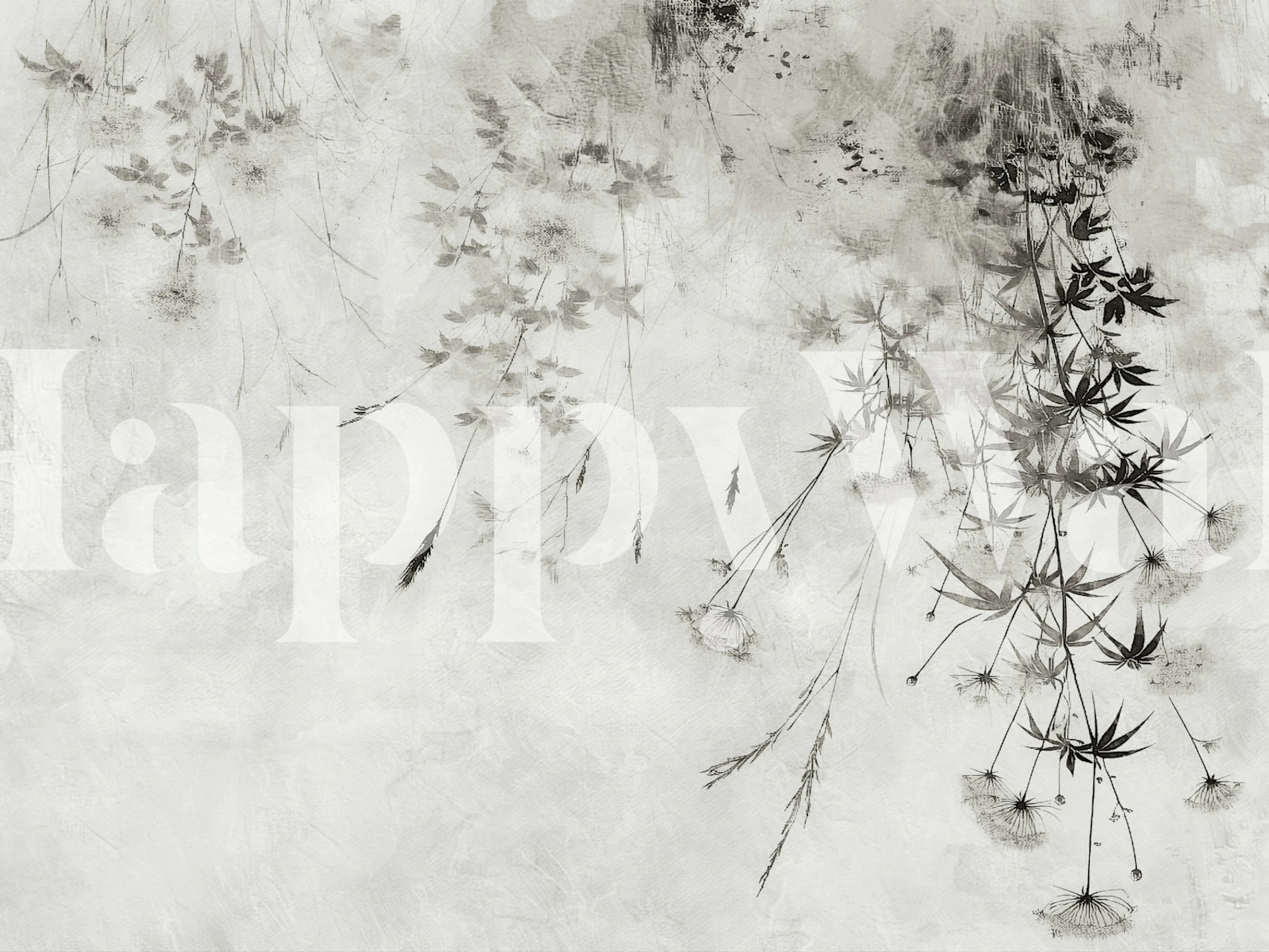 Wild Japandi Garden Tapete in einem Zimmer