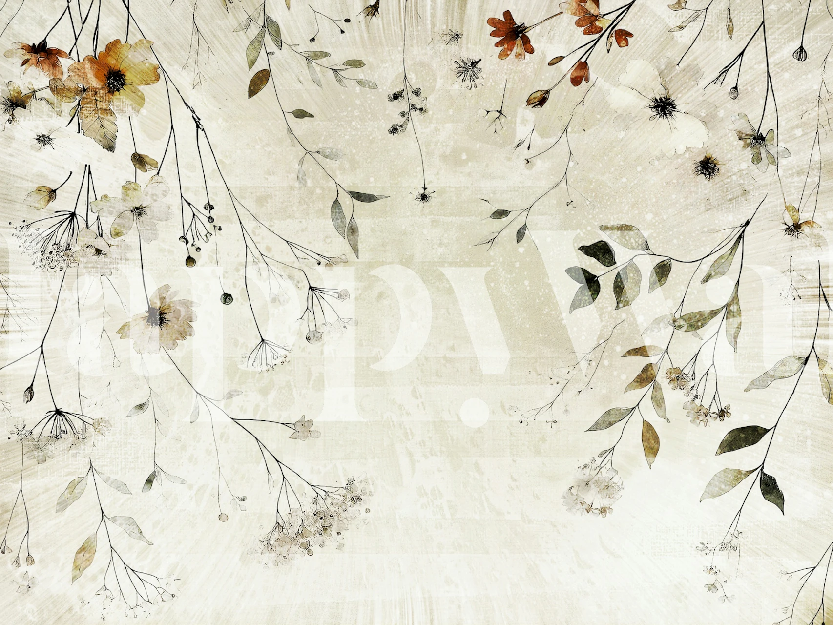 Wildflower Hug wallpaper in a room setting