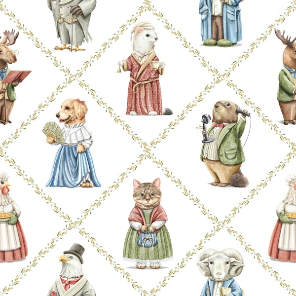 Whimsical Animals Flower Garden