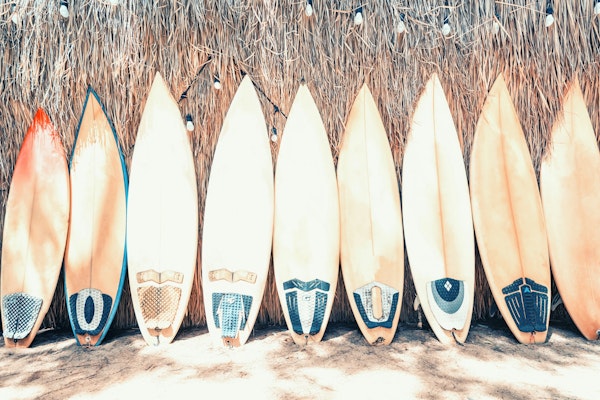 Surfboard on the wall