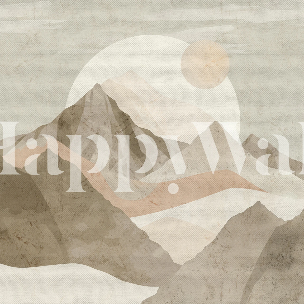 Abstract mountains in neutral tones wallpaper