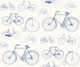Vintage Bikes Pattern - Blue