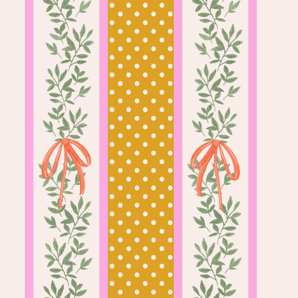 Preppy Pinstripes Floral Bows