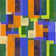 Mid Century Color Blocks Kaleidoscope Green