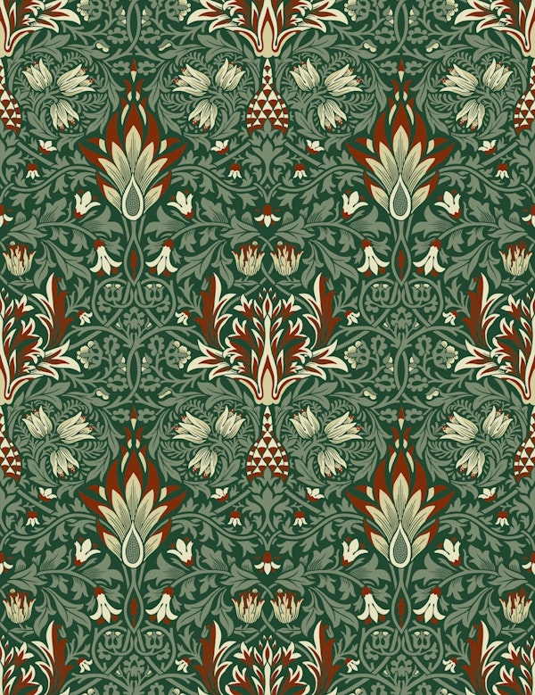 William Morris Inspired Victorian Snakeshead