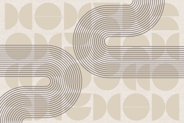 Abstract Modern Mid Century