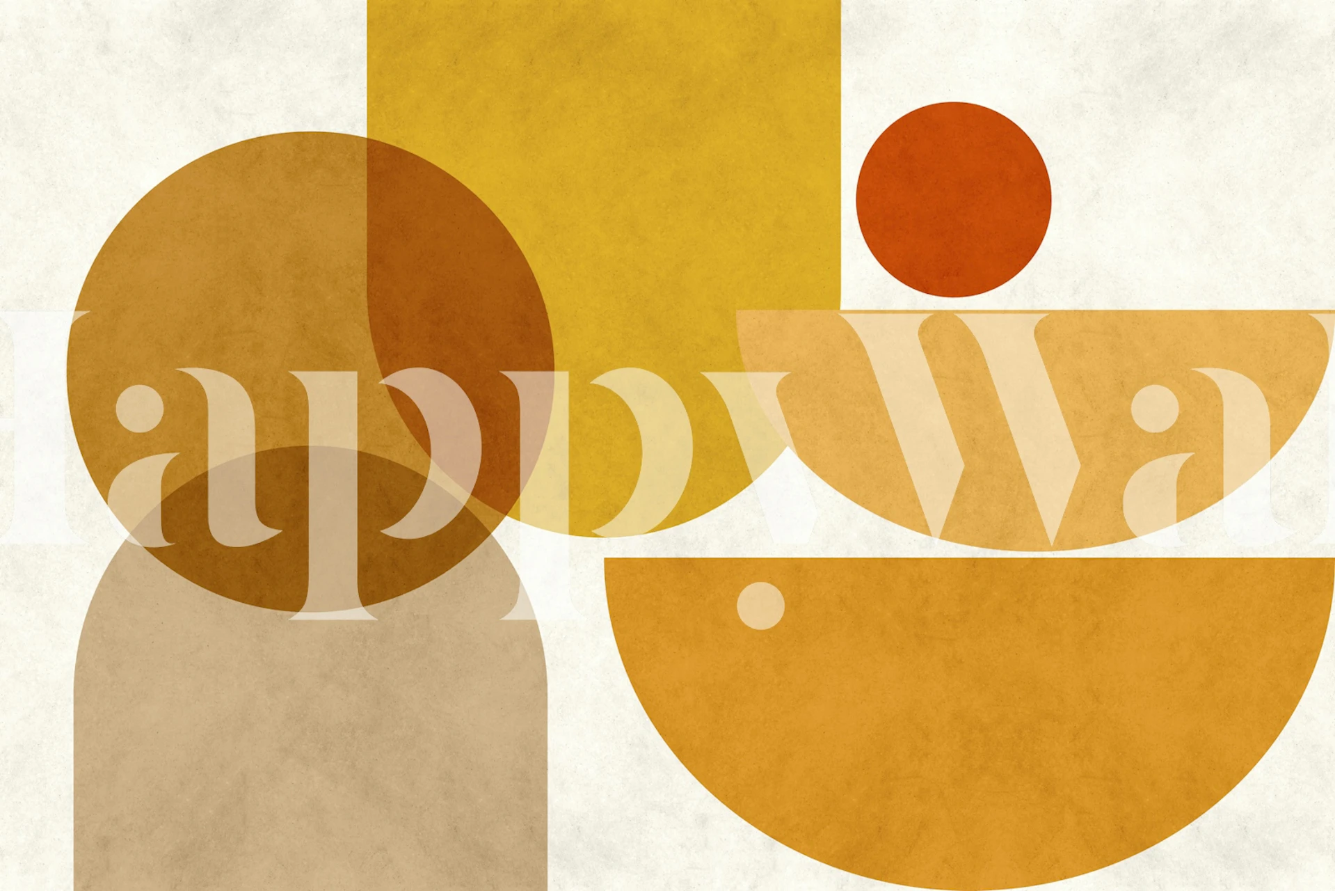 Abstract Mid Century Modern Bauhaus wzór tapety