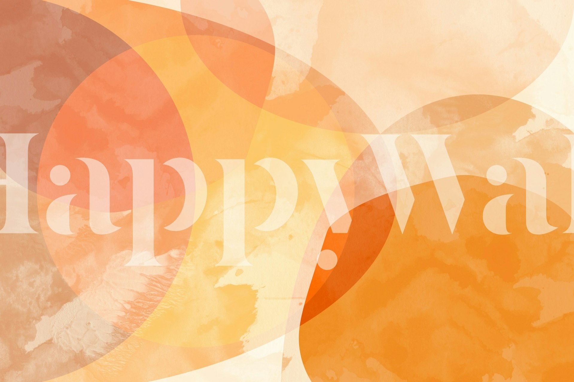 Abstract organic shapes in warm orange tones wallpaper