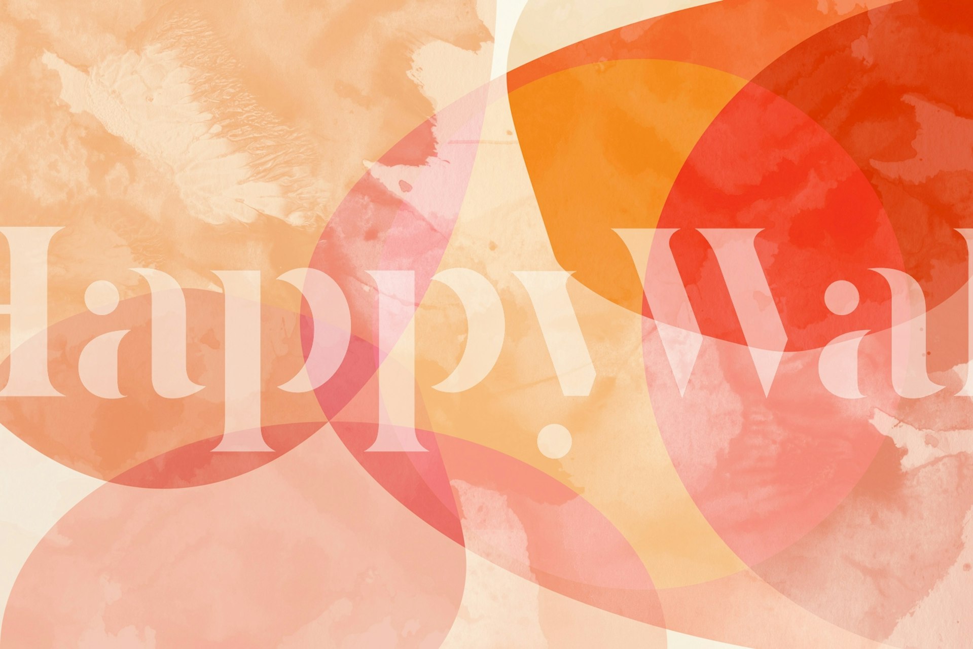 Mid Century Modern Abstract Organic Shapes in Warm Earth Tones Wall Mural