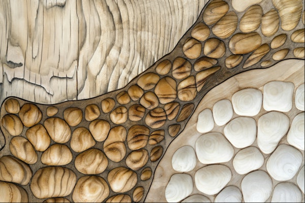 Rustic Harmony Cozy Wood Collage