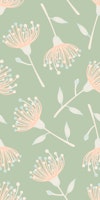 EUCALYPTUS TOSSED Floral - Sage Green - Large tapete