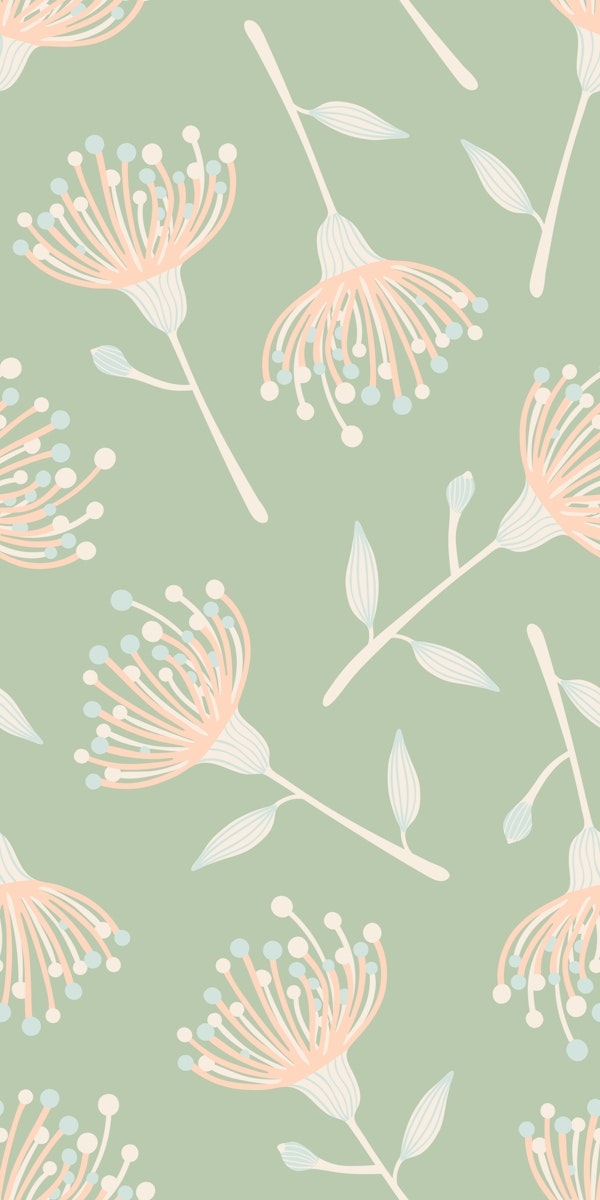 EUCALYPTUS TOSSED Floral - Sage Green - Large