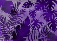 Jungle Fever Tropical Monstera Palm Purple tapet