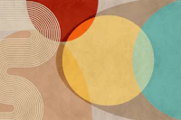 Mid Century Modern Abstract Rounded wallpaper