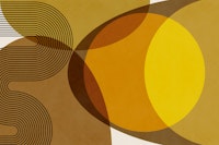 Mid Century Modern Abstract Organic Earthy tapeta