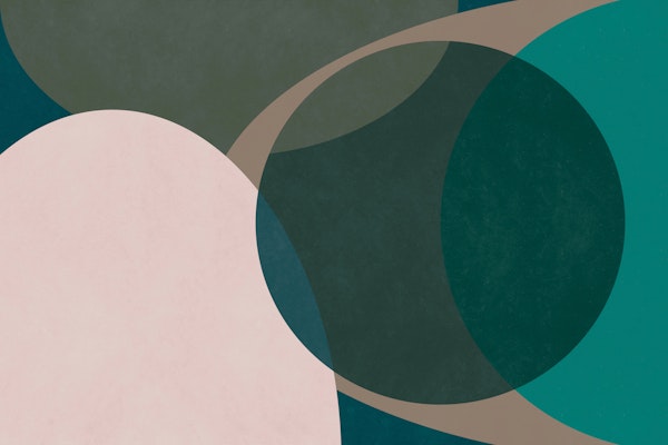 Mid Century Modern Organic Abstract Emerald