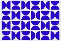 Vivid Vibrant Blue Bauhaus wallpaper