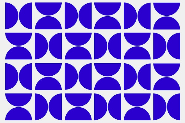 Vivid Vibrant Blue Bauhaus