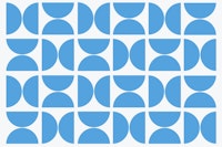 Italian Blue Bauhaus wallpaper