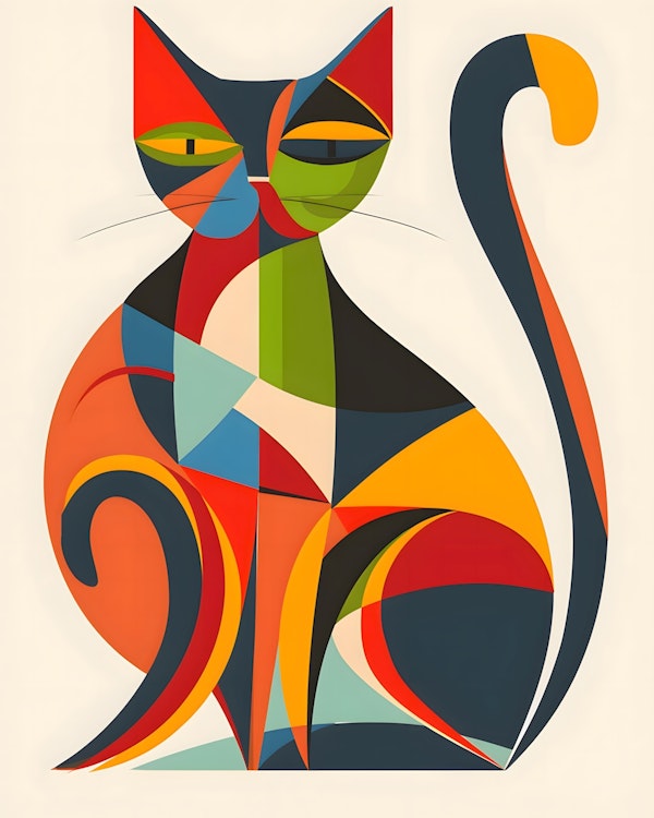 Abstract Geometric Cat 3