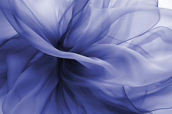 Tranquil Flow Abstract Dimension Ink Blue