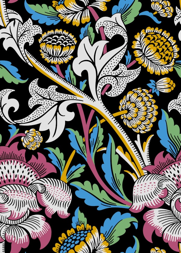 Victorian Wey Pattern on Black