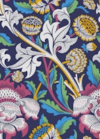 Victorian Wey Pattern on Navy behang