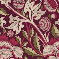 Victorian Wey Pattern in Amaranth Purple carta da parati