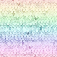 MAGIC MERMAID SCALES RAINBOW PASTEL tapet