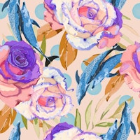 Mini dolphins in the florals PV papel pintado