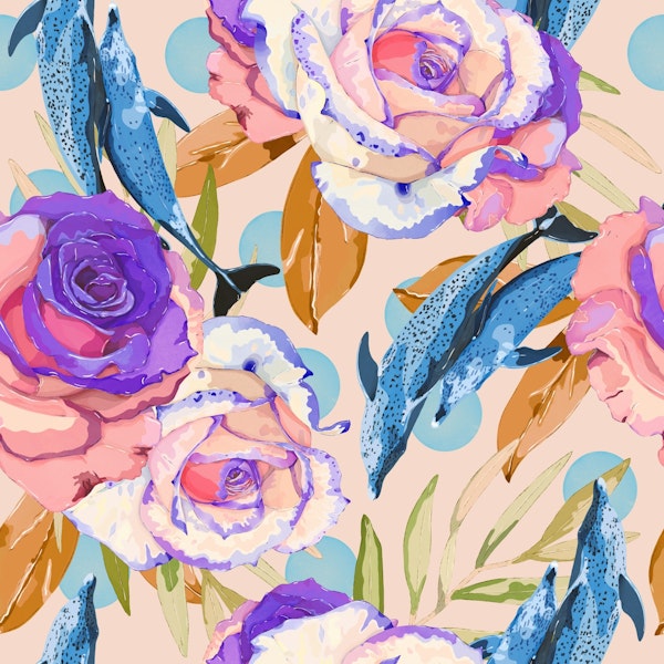 Mini dolphins in the florals PV