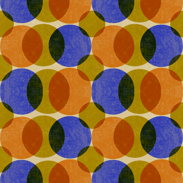 Mid Century Color Dots Purple Sage