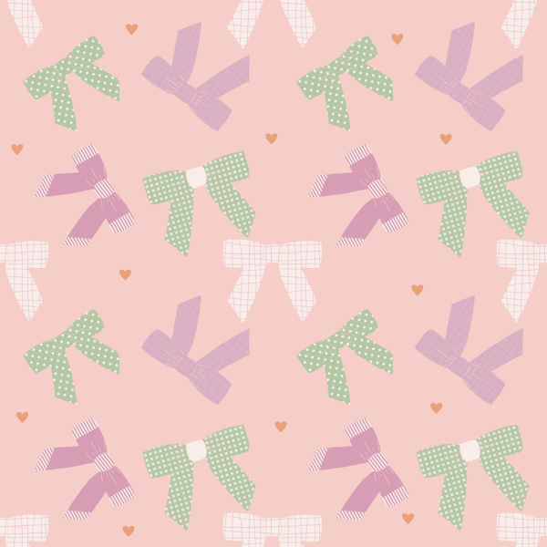 Preppy Coquette Bows Hearts Pink