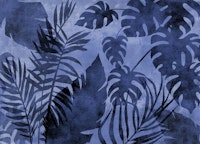 Jungle Fever Monstera PalmMidnight Blue tapet