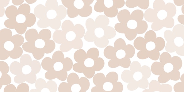 Neutral Retro Daisies 1